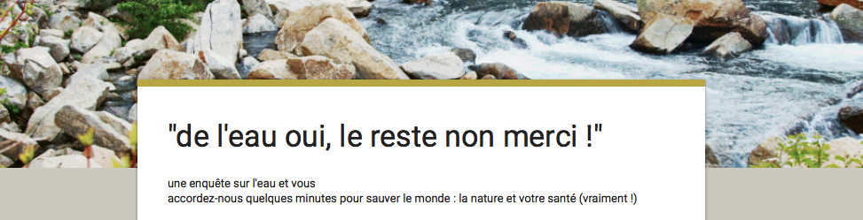 "eau oui" : de l'eau, chez vous, c'est tout !